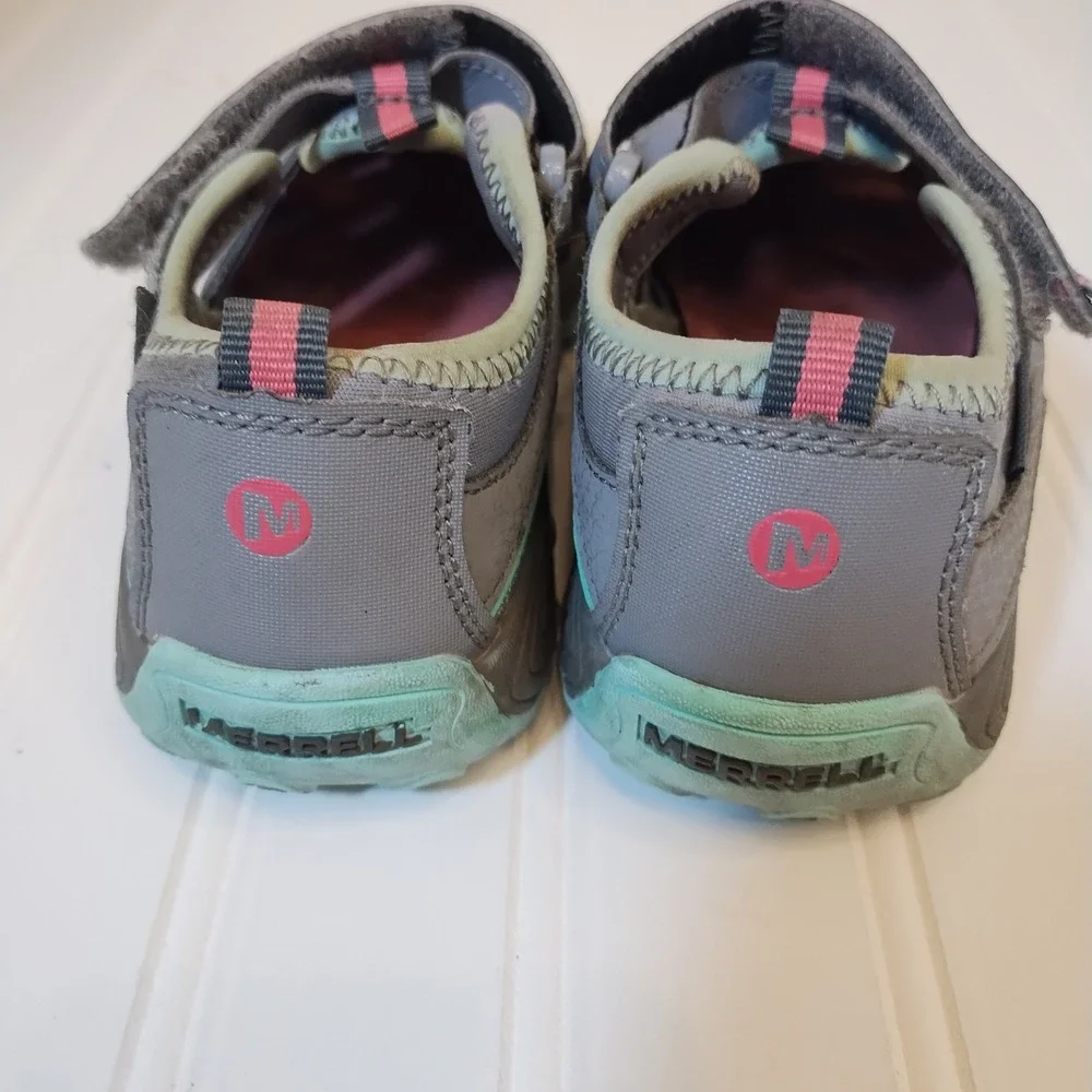 Merrell ML-Hydro H2O‎ Hiker Kids Grey Mint Pink Water Sandals Shoes 1M MC57961